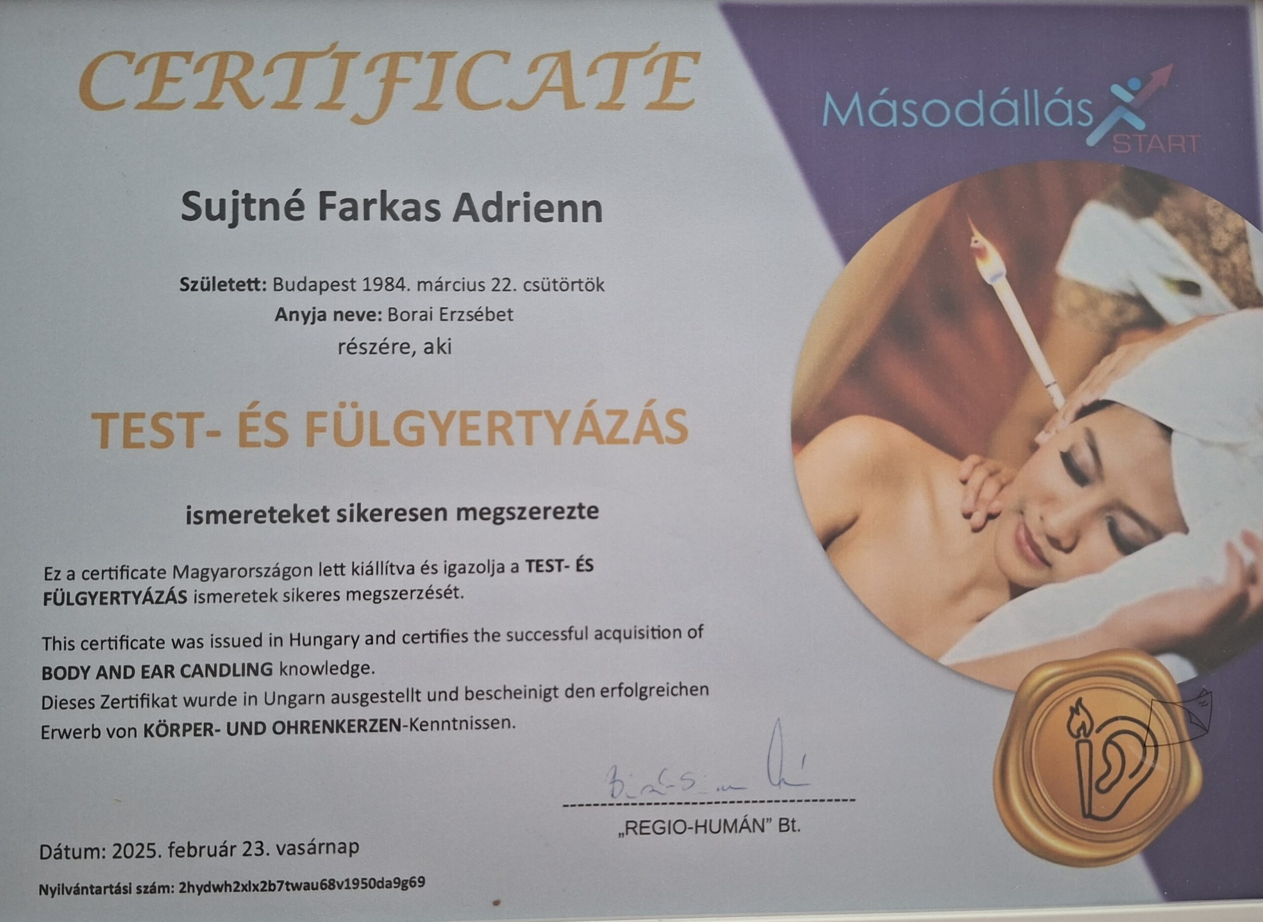 Fülgyertyázás olkevél
